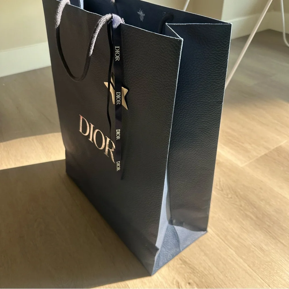 Dior Mens Blue Shopping Bag with star